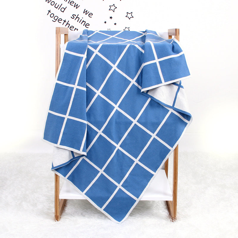 Knitted Baby Windproof Plaid Blanket