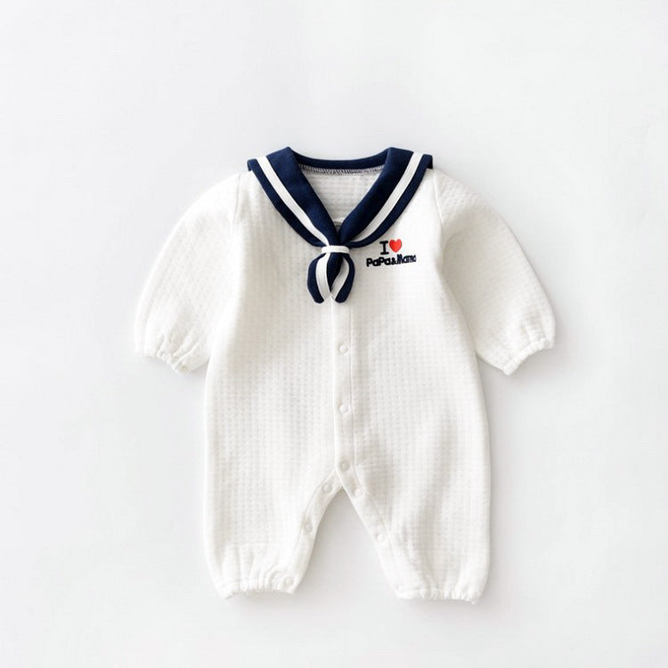 Smart Navy Style Baby Onesies