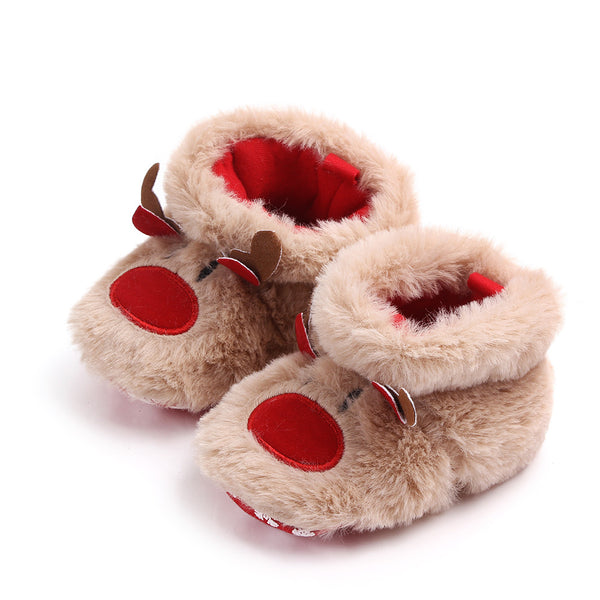 Winter Baby Girls Boys Keep Warm Shoes Muply Christmas Elk First Walkers Anti-slip Newborn Toddler Infant Girl Footwear Shoes - The Snuggley