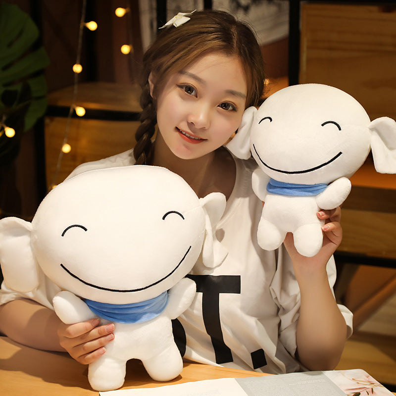 Smiling Face Plush Doll Pillow