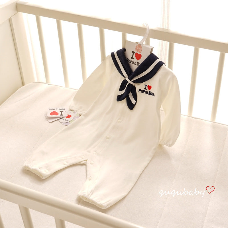 Smart Navy Style Baby Onesies