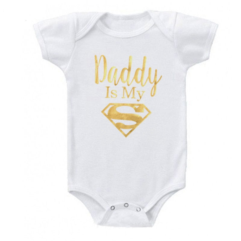 Daddy is my super hero' Romper for Baby Girls & Boys