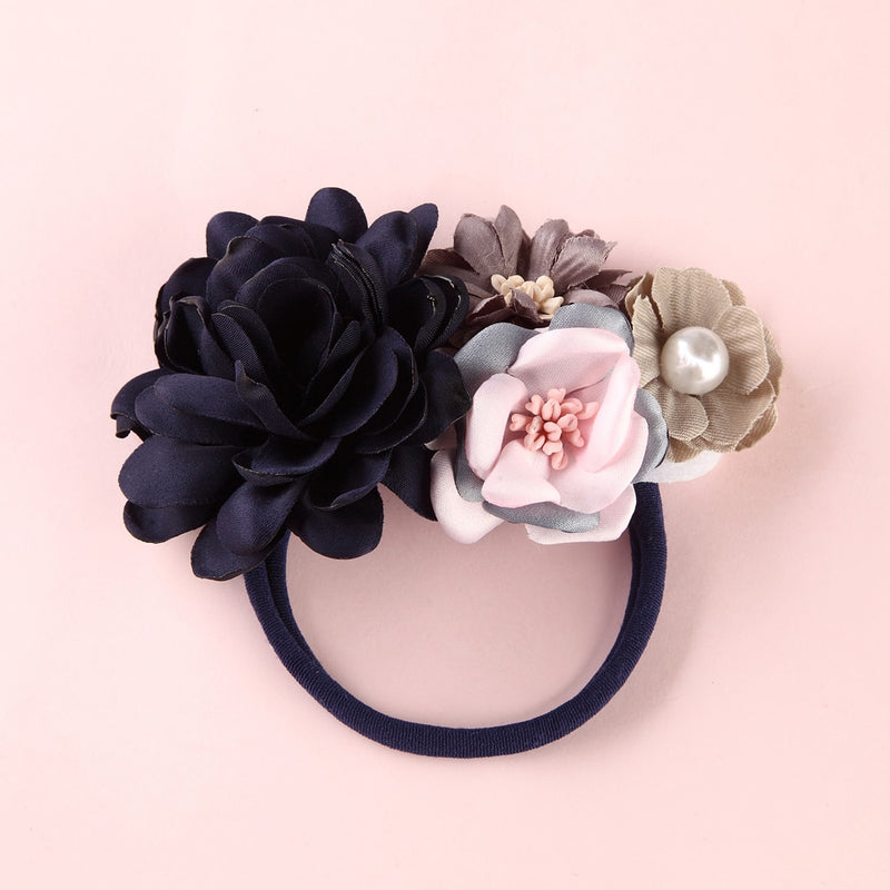 Vintage Pearl & Flower Headband for Girls