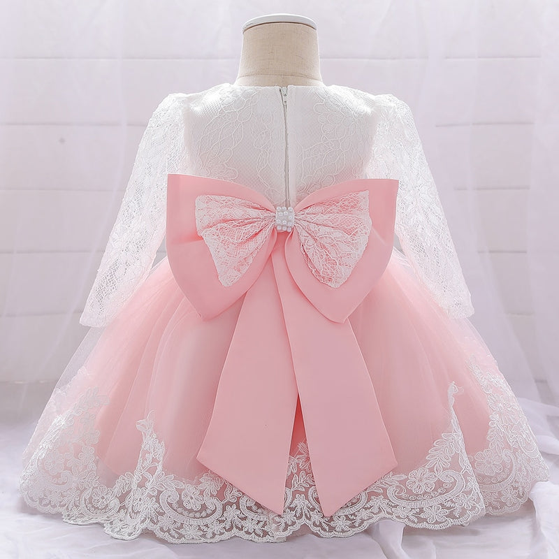 Infant Girl Big Bow Lace Dresses