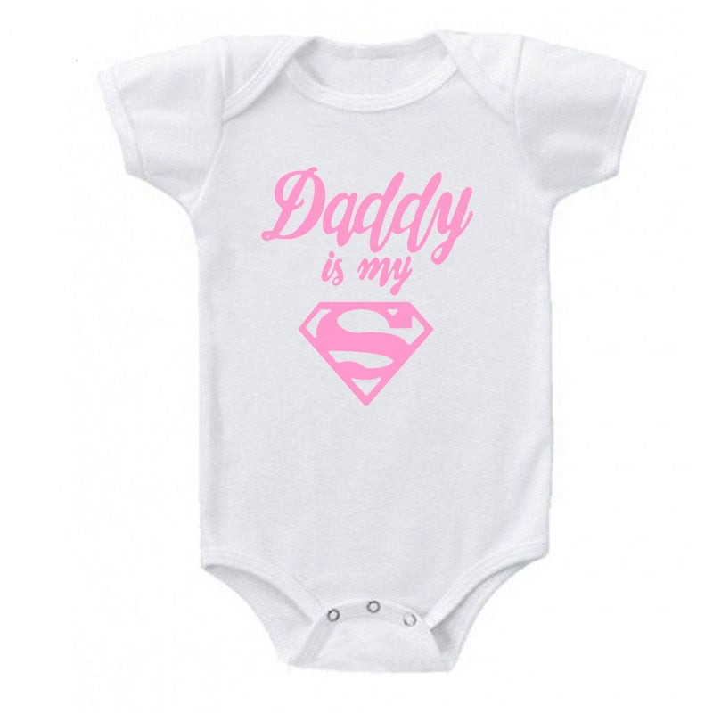 Daddy is my super hero' Romper for Baby Girls & Boys