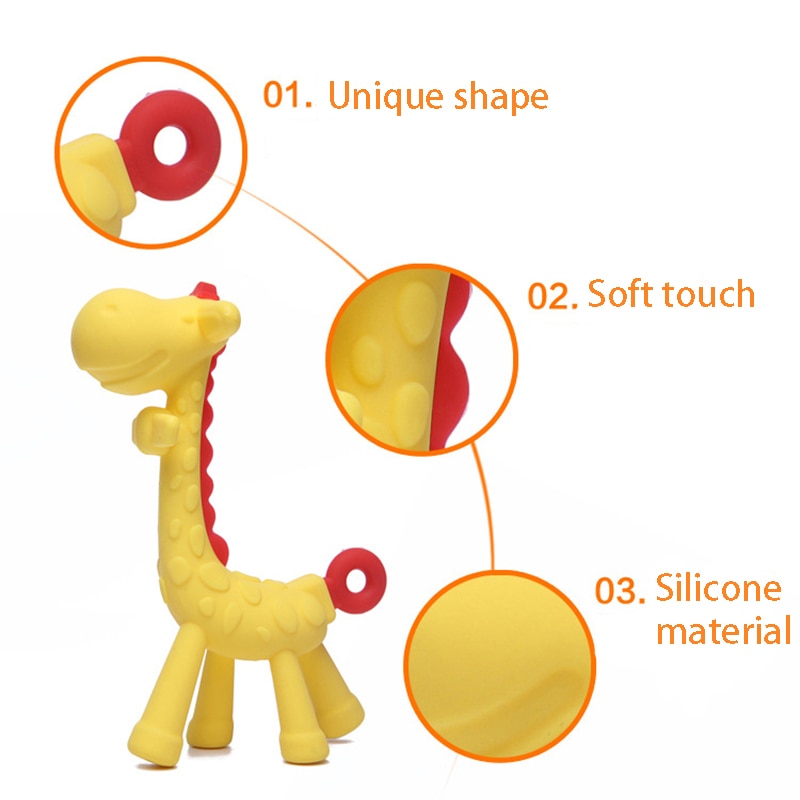 Baby Silicon Giraffe Teether