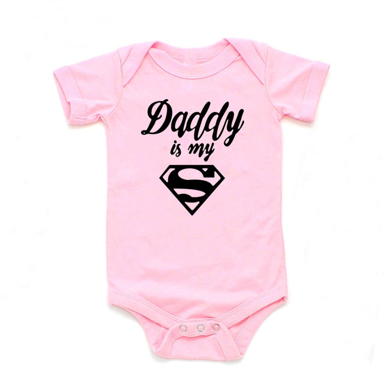 Daddy is my super hero' Romper for Baby Girls & Boys