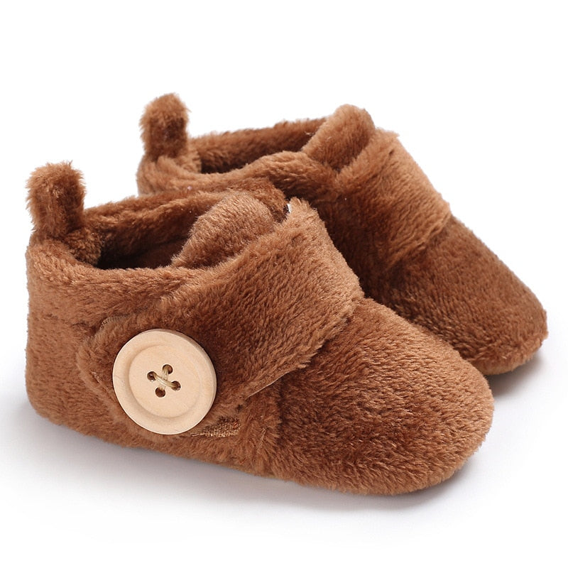 Warm Fuzzy Newborn Slipper Shoes For Winters