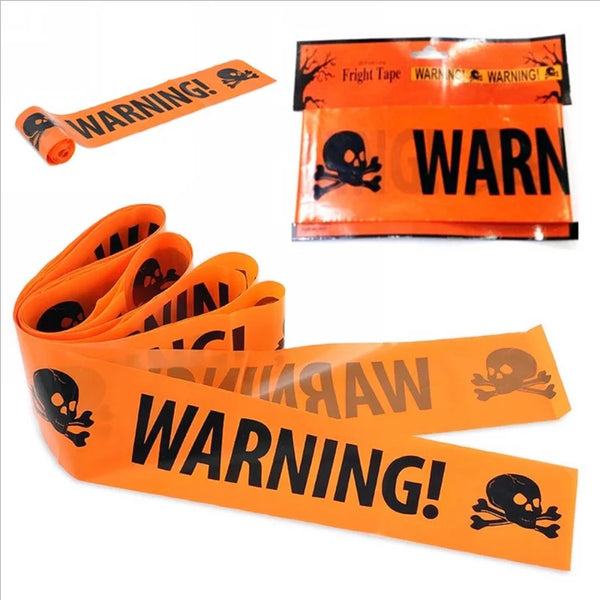 Skull Head Warning Tape | Witch Balloons | Halloween Decoration