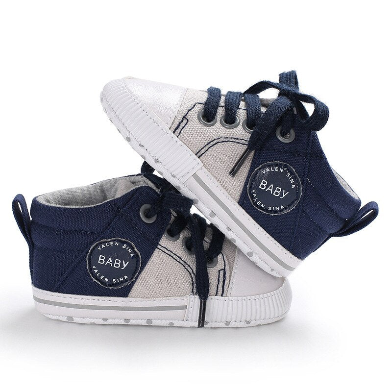 Solid Canvas Baby Boy Sneakers