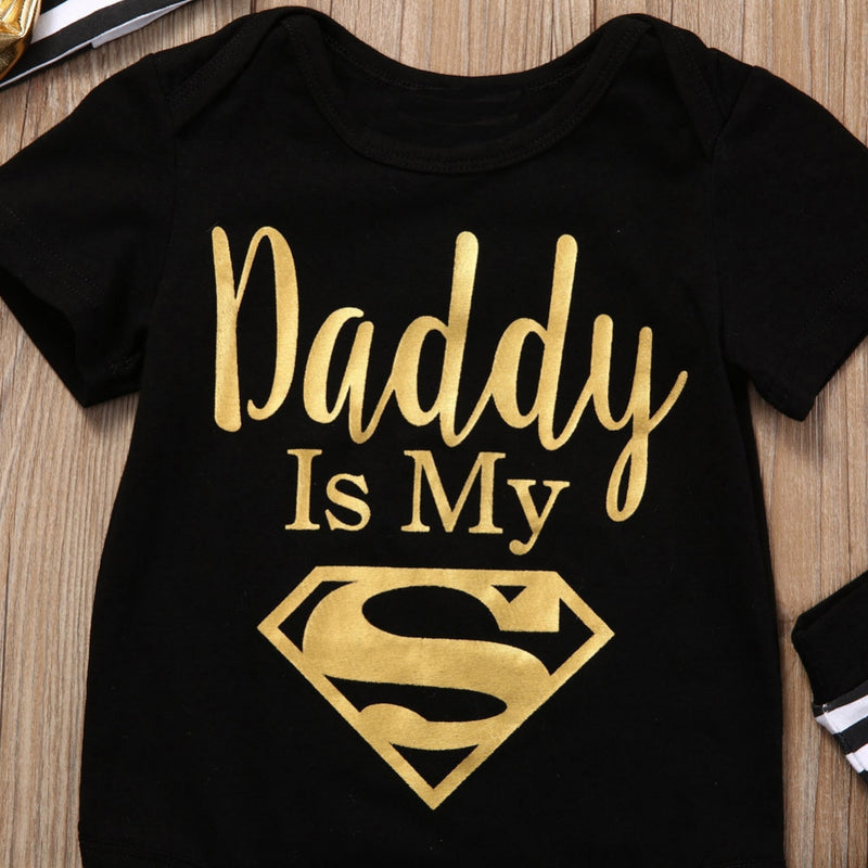 Daddy is my super hero' Romper for Baby Girls & Boys