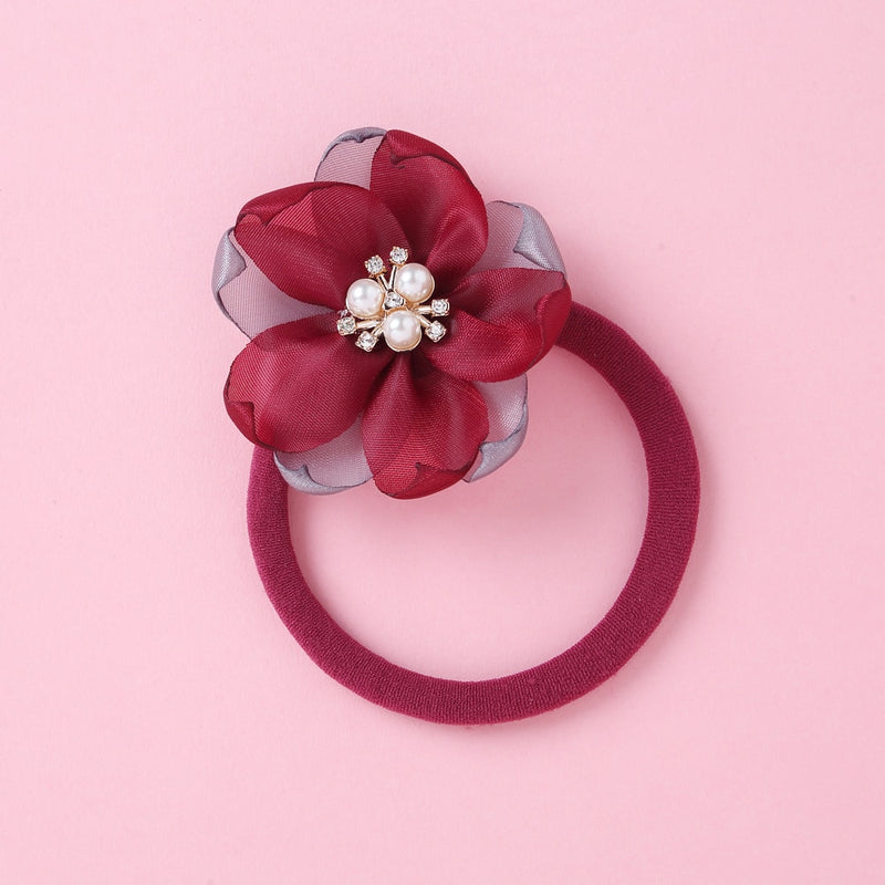 Vintage Pearl & Flower Handband for Girls