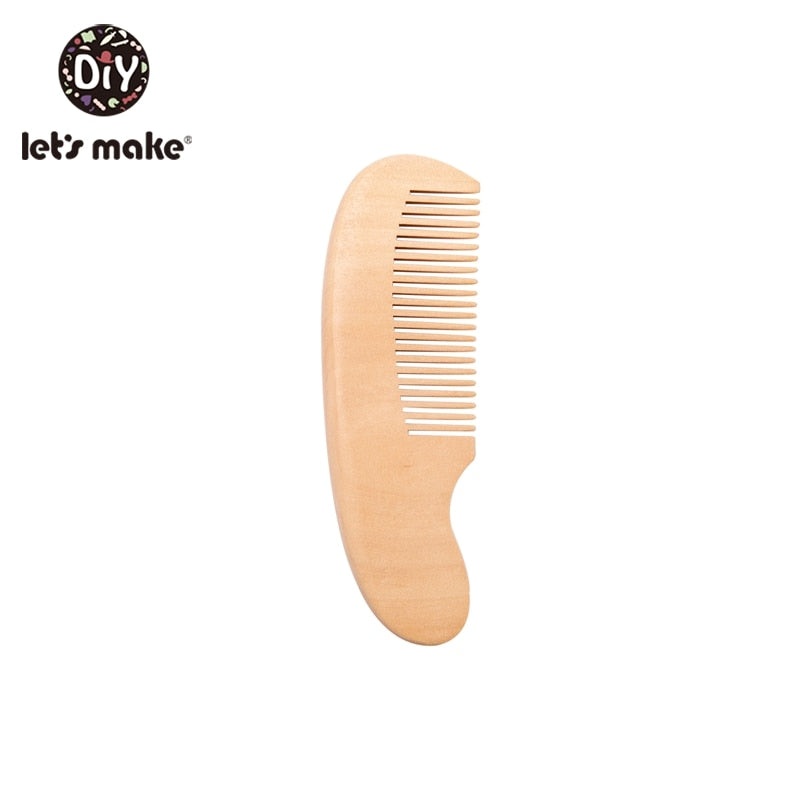 Baby Wooden Hair Combing Set - Brush/Comb/Massager