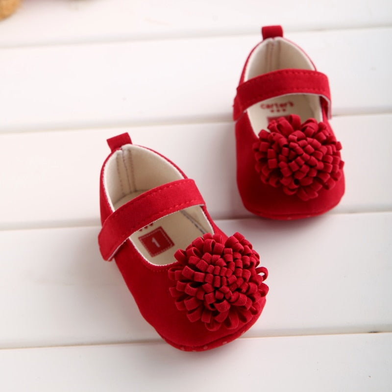 Candy Color Mary Jane Floral Crib Shoes
