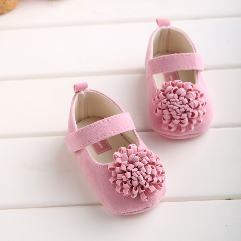 Candy Color Mary Jane Floral Crib Shoes