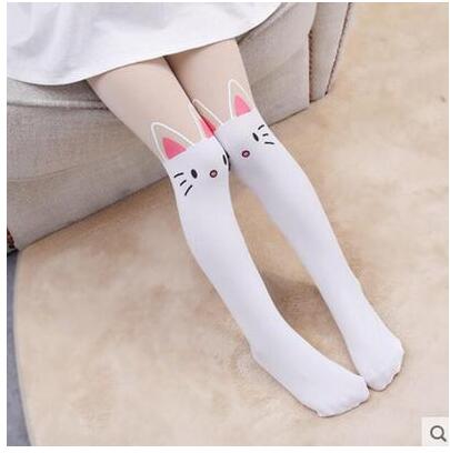 Lovely Cartoon Design Velvet Stockings for Girls