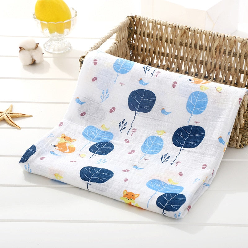 Comfy Muslin Baby Blanket - 120 cm Swaddle Blankets