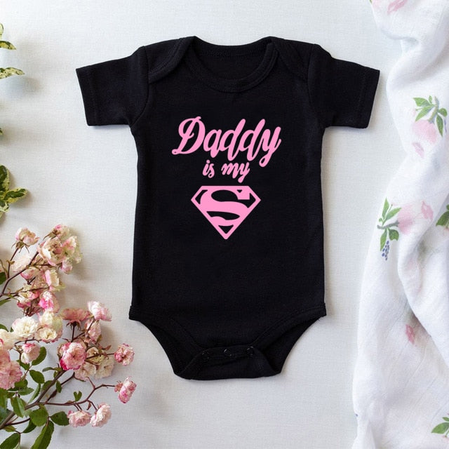 Daddy is my super hero' Romper for Baby Girls & Boys