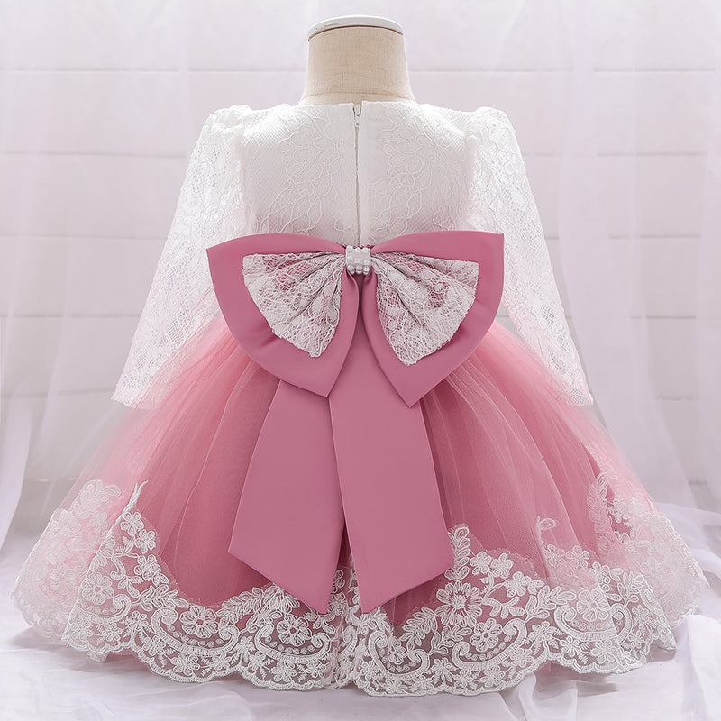 Infant Girl Big Bow Lace Dresses