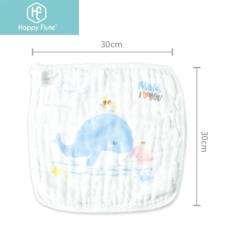 Happyflute Newborns Square Face Towels - 5pc/Set