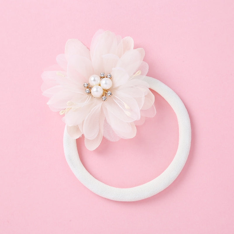 Vintage Pearl & Flower Handband for Girls
