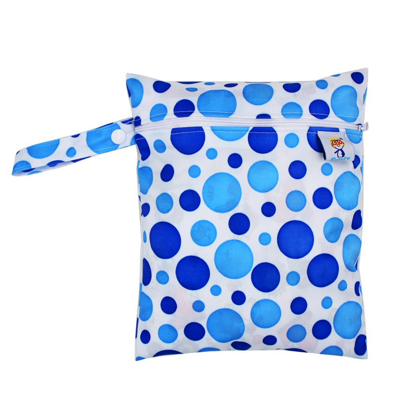 Travel PUL Wet Bags Baby Waterproof Cloth Diaper Bag Single Zipper