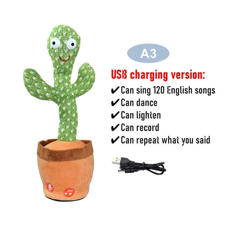 Dancing Cactus Toy - Electronic Plush Toys for Kids