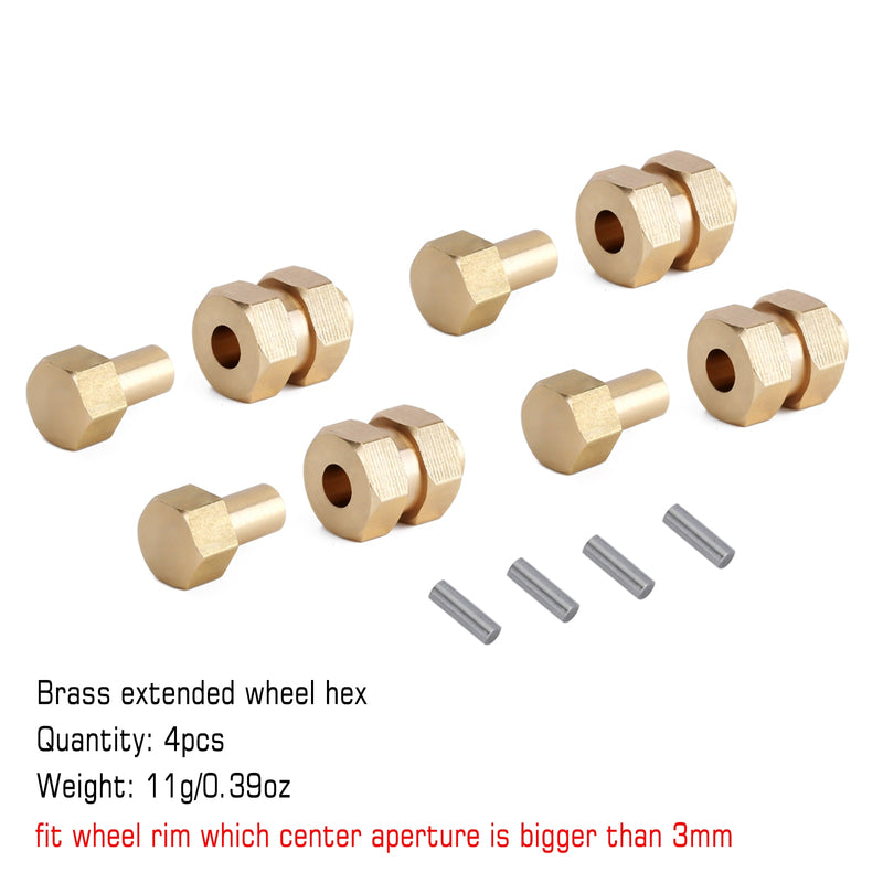 INJORA Brass Counterweight Steering Knuckles Wheels for Car Toys