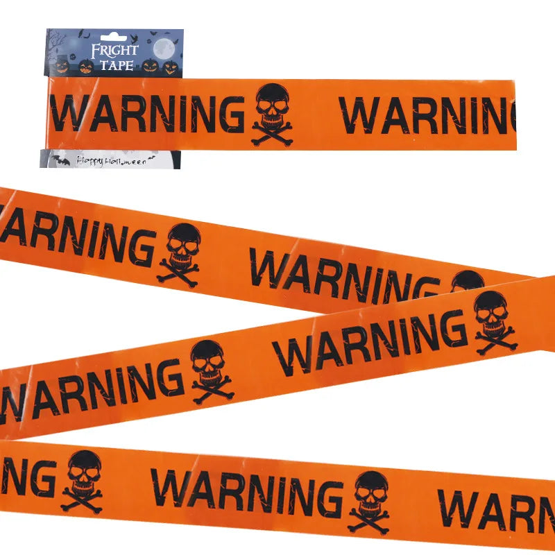 Skull Head Warning Tape | Witch Balloons | Halloween Decoration