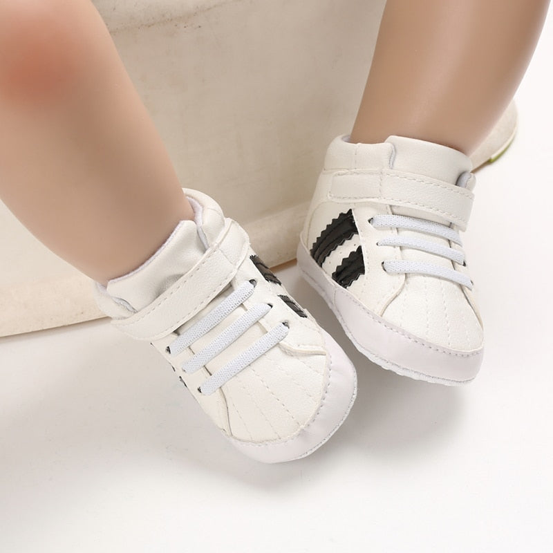 Boys' and Girls' High Fashion Leather Sneakers