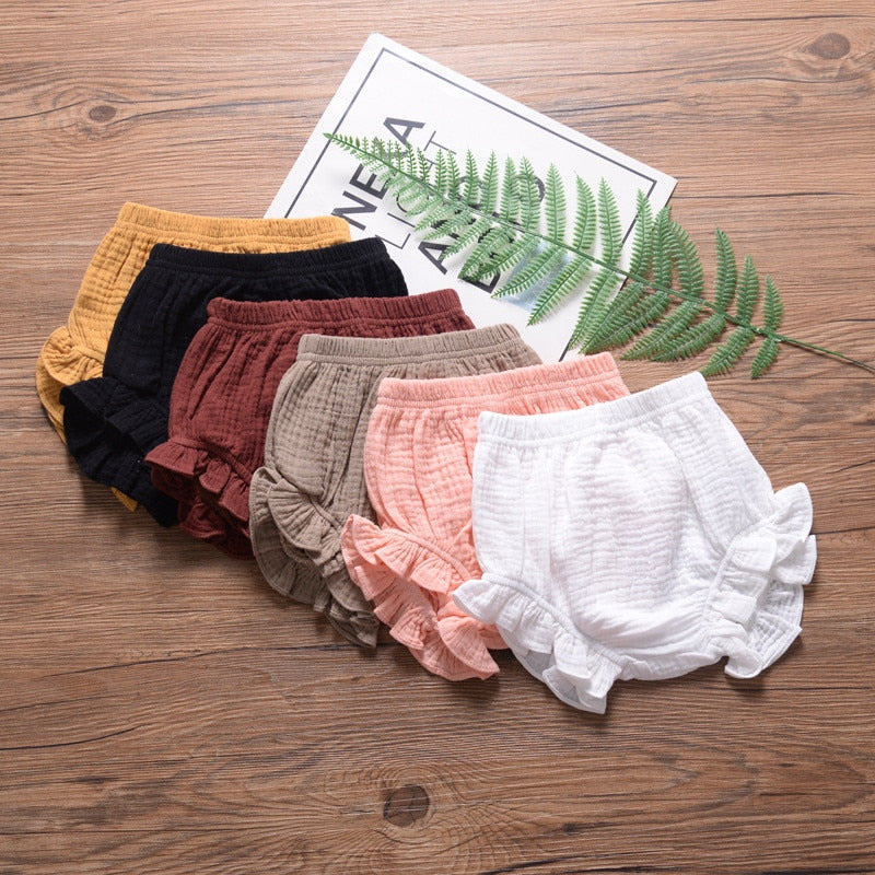 Ruffled Baby Cotton Shorts - Diaper Covers