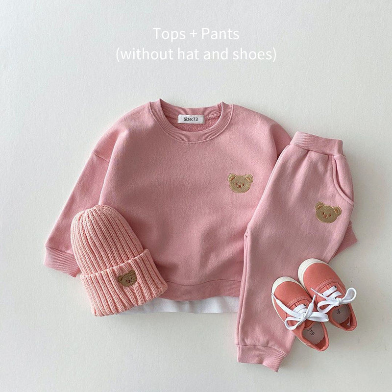 2pcs Cute Bear Toddler Clothing Set for Fall - The Snuggley