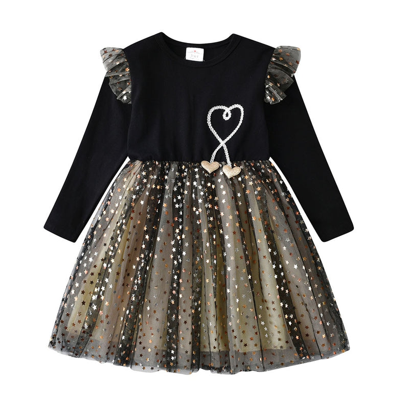 Shiny Star Tulle Princess Dress for Baby Girls