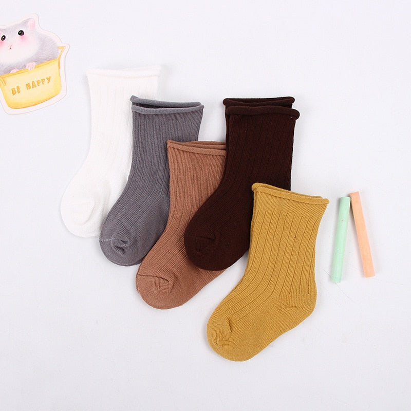 Casual Cotton Toddler Socks - 5pairs/lot