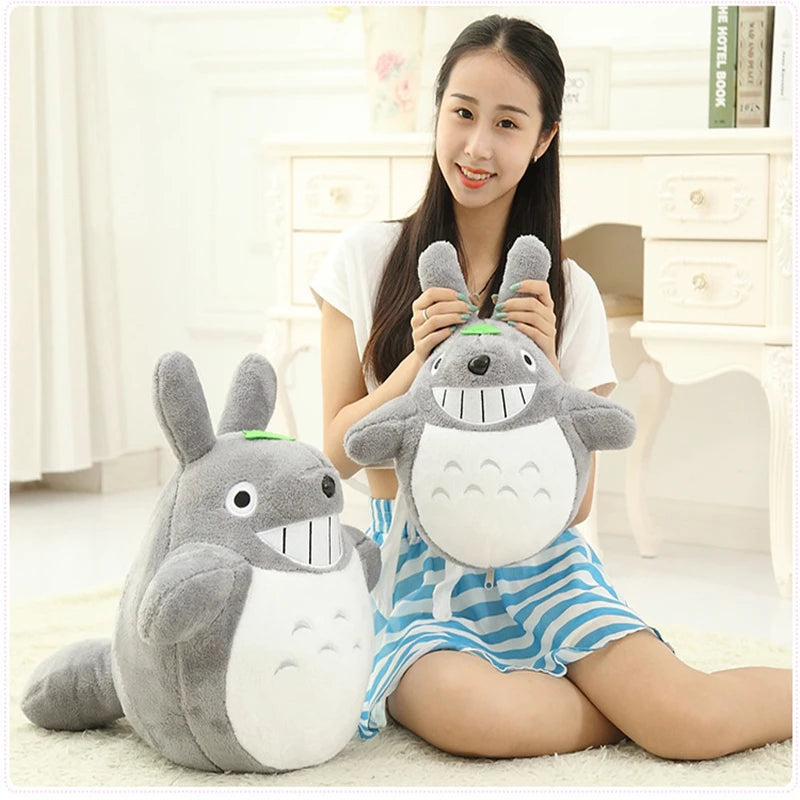 Spirited Away Cartoon Chinchilla Doll My Neighbor Totoro Plush Toy Pillow Soft Cloth Doll Bed Large Pillow Toy for Children Gift