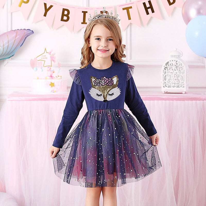 Shiny Star Tulle Princess Dress for Baby Girls