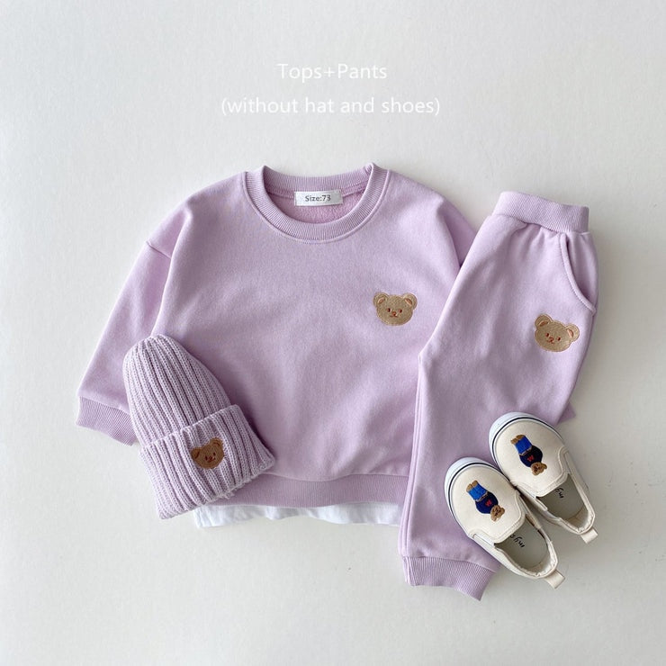 2pcs Cute Bear Toddler Clothing Set for Fall - The Snuggley
