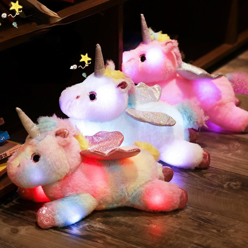 Glowing Unicorn Plush Toy For Children - Luminous Unicorn Pillow