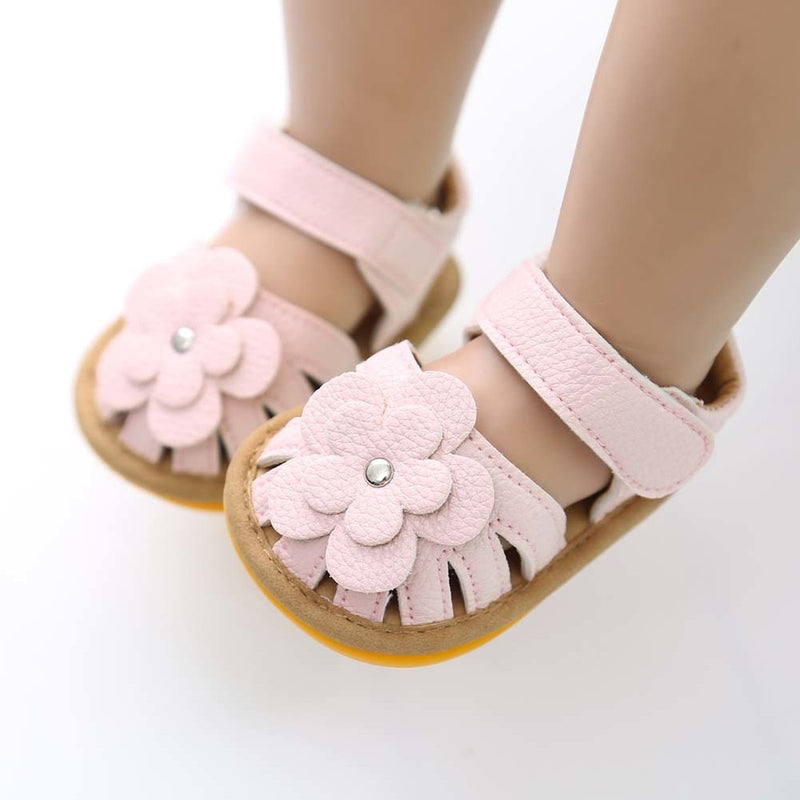 Cute Baby Ankle-Strap Sandals with Rubber Sole
