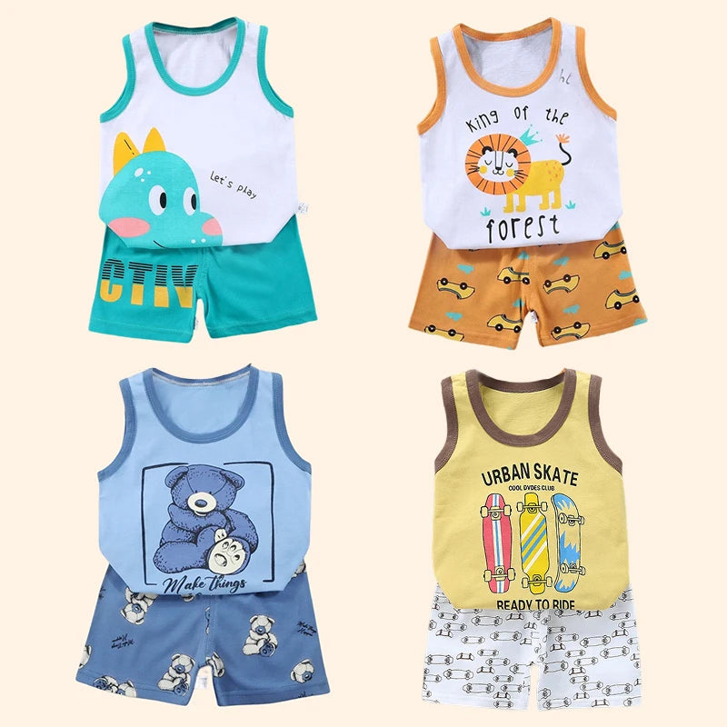 Kids Summer Cotton Clothes Sets