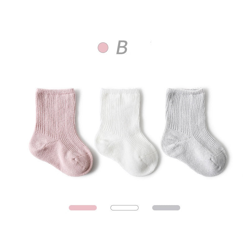 3 pair/lot Casual Baby Socks - The Snuggley