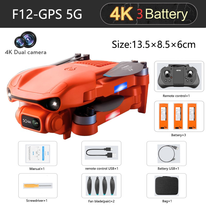 2023 New F12 GPS Drones 6K Professional Helicopter baby alive accessories  C - The Snuggley
