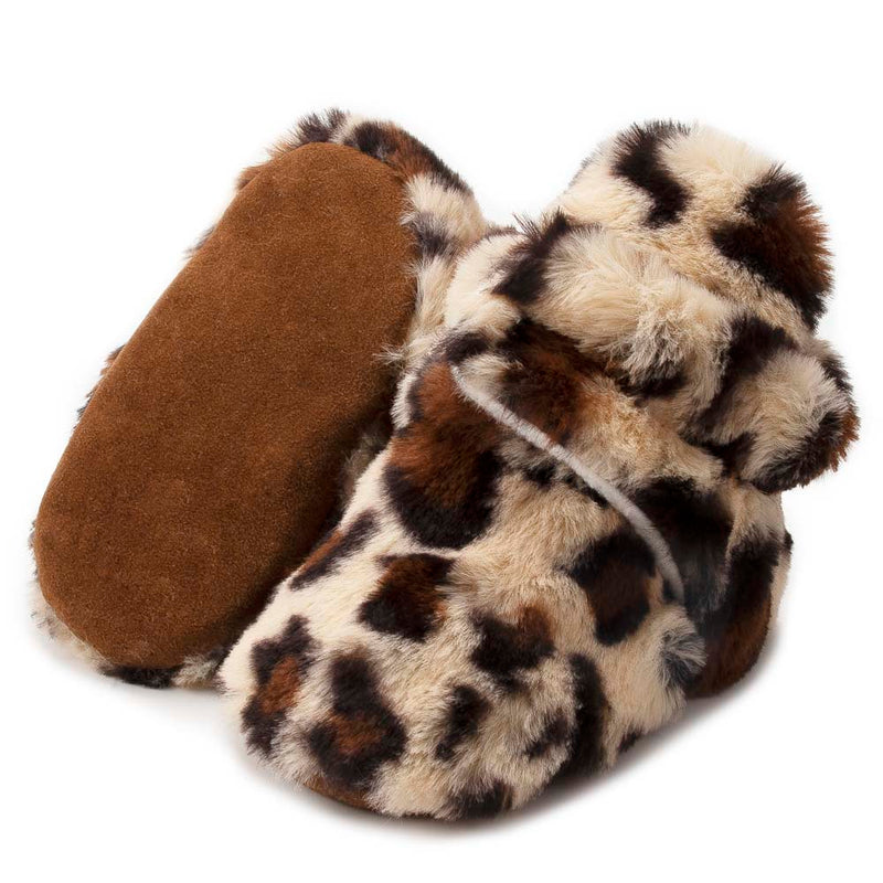 Fluffy Knit Leopard Shoes