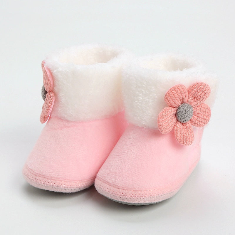 Newborn Soft Pompom Snow Booties