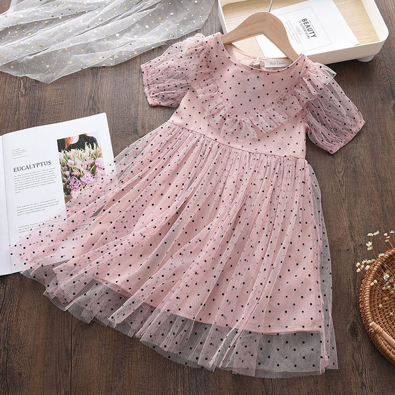 Polka Dots Summer Party Dress for Baby Girls