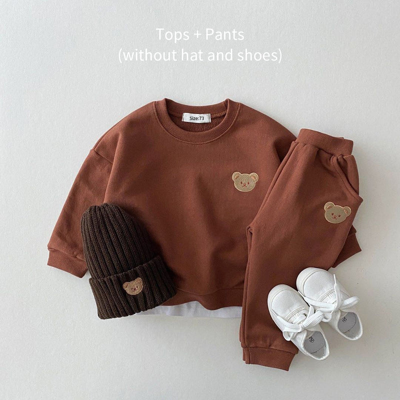 2pcs Cute Bear Toddler Clothing Set for Fall - The Snuggley