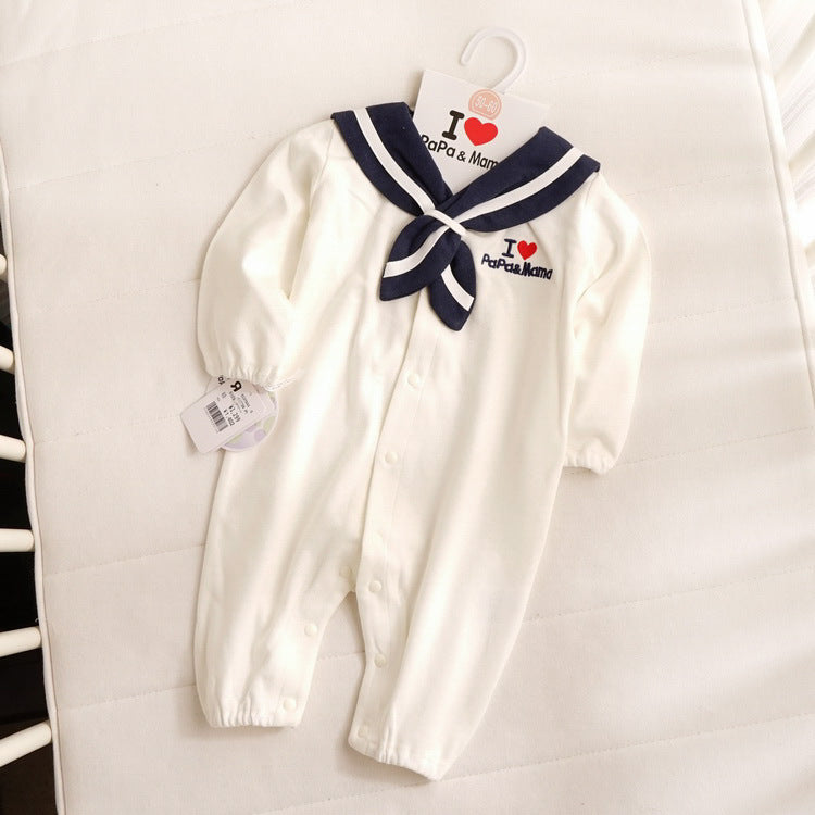 Smart Navy Style Baby Onesies