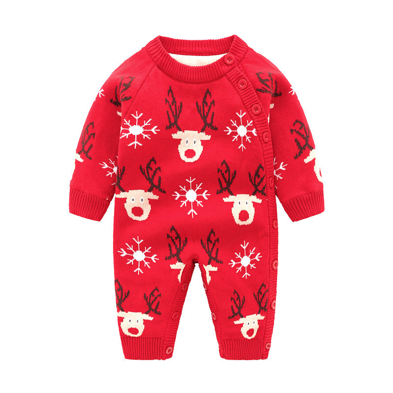 Christmas Snowflake Baby Crawling Clothes