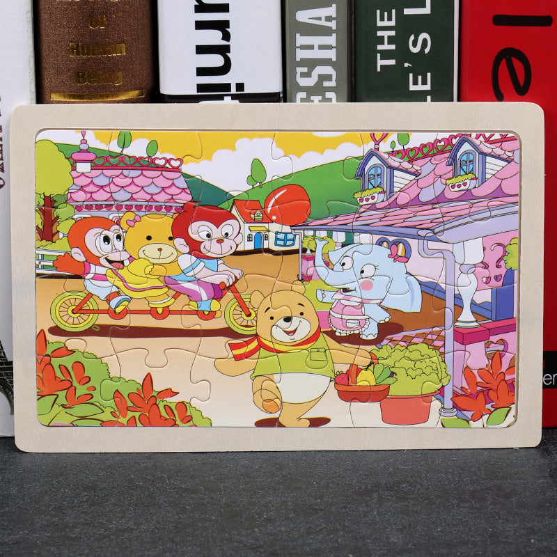 Cartoon Wooden Jigsaw Puzzle