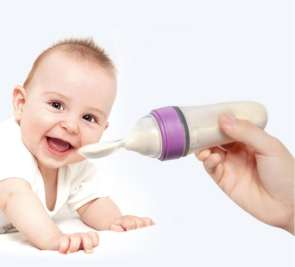 Silicone Squeeze Feeding Spoon - The Snuggley
